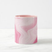 Roze Marmer Wervelend Patroon – Esthetisch Abstrac Mok (Midden)