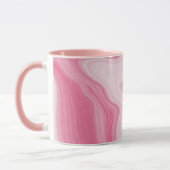 Roze Marmer Wervelend Patroon – Esthetisch Abstrac Mok (Links)