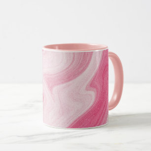 Roze Marmer Wervelend Patroon – Esthetisch Abstrac Mok
