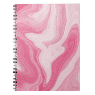 Roze Marmer Wervelend Patroon – Esthetisch Abstrac Notitieboek