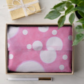 Roze Marmer Witte Stippen Patroon Decoupage Tissuepapier (Geschenk)