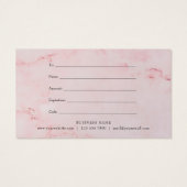 Roze marmer Woodland Garland Gift Certificate Visitekaartje (Achterkant)