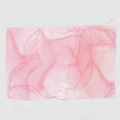 Roze marmerachtergrond, vloeiende kunstachtergrond golfhanddoek (Horizontaal)