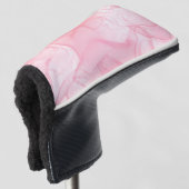Roze marmerachtergrond, vloeiende kunstachtergrond golfheadcover (3/4 voorkant)