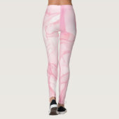 Roze marmerachtergrond, vloeiende kunstachtergrond leggings (Achterkant)