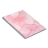 Roze marmerachtergrond, vloeiende kunstachtergrond notitieboek (Rechterzijde)