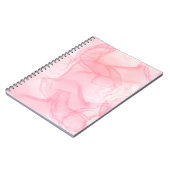 Roze marmerachtergrond, vloeiende kunstachtergrond notitieboek (Linkerzijde)