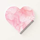 Roze marmerachtergrond, vloeiende kunstachtergrond notitieboek (Achterkant)