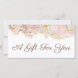 roze marmerdesign cadeaubon