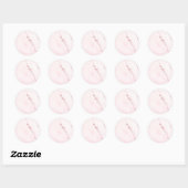 Roze Marmeren Blank Sjabloon Custom Ronde Sticker (Vel)