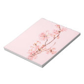 roze marmeren bloem Notitieblok (Linkerzijde)