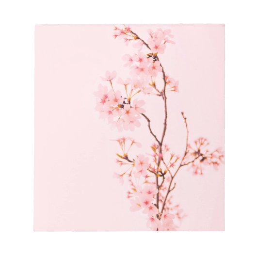 roze marmeren bloem Notitieblok (Voorkant)