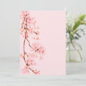 roze marmeren bloem Plat Kaart (Staand voorkant)