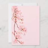 roze marmeren bloem Plat Kaart (Achterkant)
