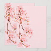 roze marmeren bloem Plat Kaart (Voorkant / Achterkant)