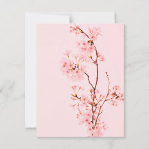 roze marmeren bloem Plat Notitiekaart Notitiekaartje