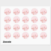 roze marmeren bloem Sticker (Vel)