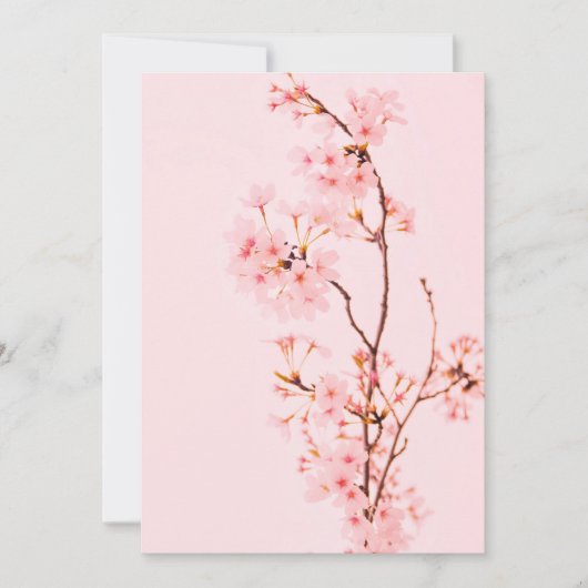 roze marmeren bloem Uitnodiging (Voorkant)
