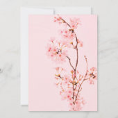 roze marmeren bloem Uitnodiging (Achterkant)