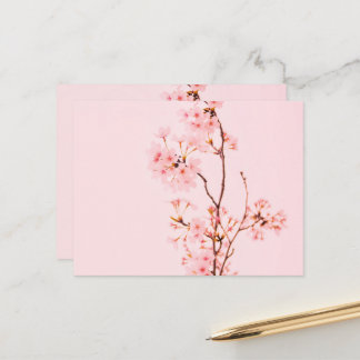 roze marmeren bloem Vakantieansichtkaart Feestdagenkaart
