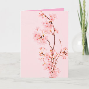 roze marmeren bloem Vouwde Dankkaart Bedankkaart