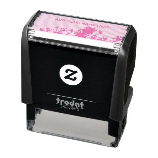 roze marmeren bloem zelfinktende stempel (Product)