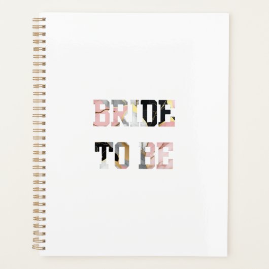 Roze Marmeren Bruid Tegoed Planner (Voorkant)