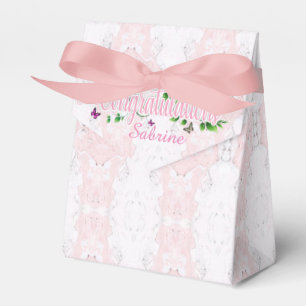 Roze marmeren doos voor gelukwensen bedankdoosjes