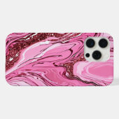 Roze Marmeren Droom iPhone Hoesje (Achterkant horizontaal)