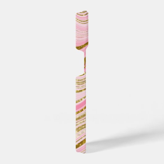 Roze Marmeren Glitter iPhone Hoesje (Rechterkant)