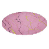Roze marmeren goud aders patroon snijplank (Hoek)