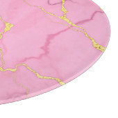 Roze marmeren goud aders patroon snijplank (Hoek)