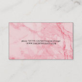 ROZE marmeren gouden huis ontwerp schoonmaak servi Visitekaartje (Achterkant)