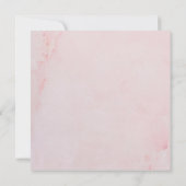 Roze Marmeren groen Baby shower | Bestrooien Kaart (Achterkant)