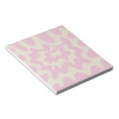 Roze Marmeren Groovy Wavy Stripe Modern Spring Notitieblok (Schuin)