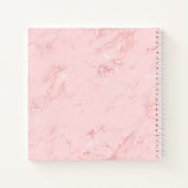 Roze Marmeren Handtekening Naam Luxe Notitieboek (Achterkant)