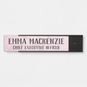 Roze marmeren hangende deur bord naamplaat (Voorkant)