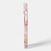 Roze marmeren hoes met ingewikkelde aders (Achterkant / Links)