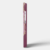 Roze marmeren iPhone hoesje (Achterkant / Links)