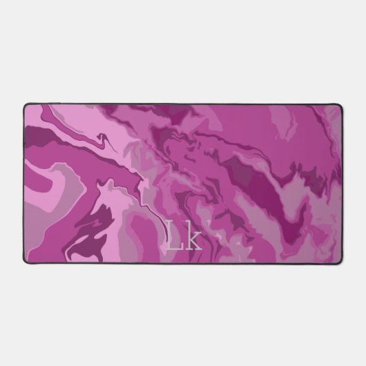 Roze Marmeren Kleur Bureaumat (Voorkant)