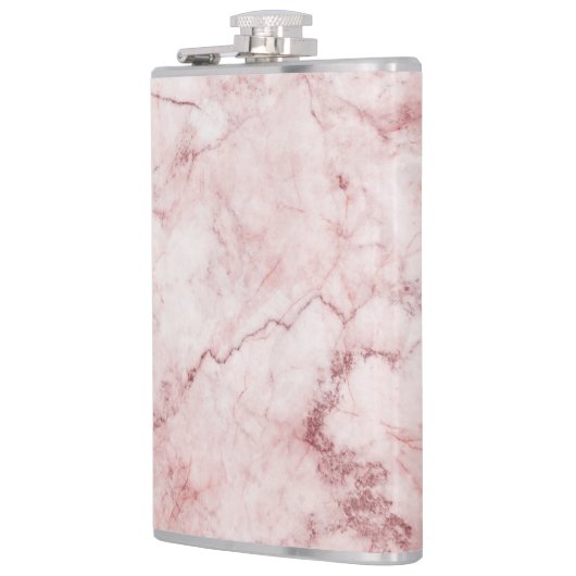 roze marmeren kolf heupfles (Links)