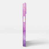 Roze marmeren kunst girly goud iPhone hoesje (Rechterkant)