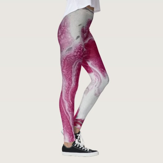 Roze Marmeren Leggings (Rechts)