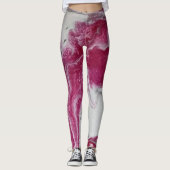 Roze Marmeren Leggings (Voorkant)