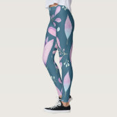 Roze Marmeren Leggings - Bloemen Yoga Broek Vrouwe (Links)