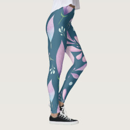 Roze Marmeren Leggings - Bloemen Yoga Broek Vrouwe