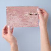 Roze Marmeren Make-up Ogen Wimpers DL 3 Folder (Hand)