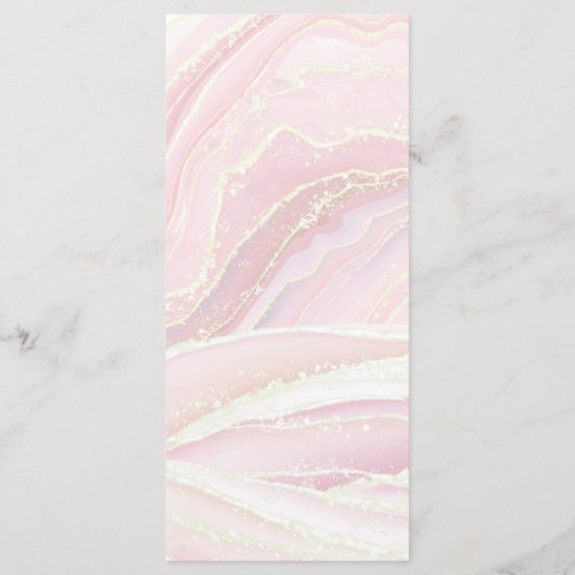 roze marmeren Menu (Achterkant)