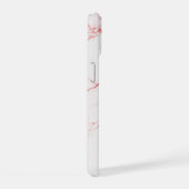 Roze marmeren Moderne Stijlvolle Monogram iPhone 15 Case (Rechterkant)