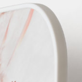 Roze Marmeren Monogram Initiaal Custom Meisjes Pickleball Paddle (Links Detail)